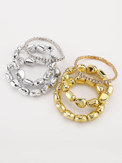 Normcore Geometric Rhine Stones Bracelet Accessories