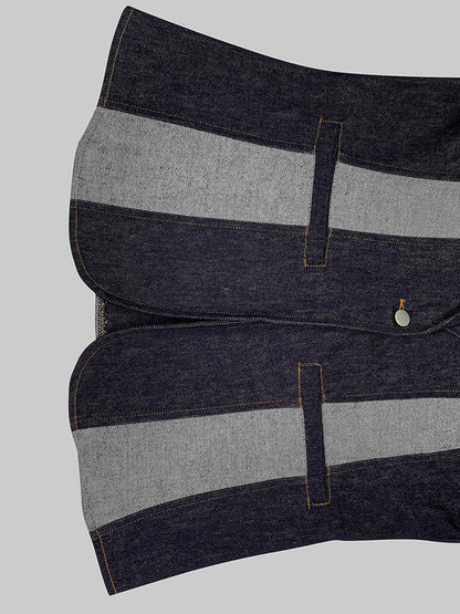 Long Sleeves Loose Contrast Color Split-Joint Deep V-Neck Jackets Outerwear