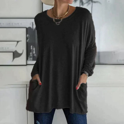 Ruby | Women's Oversized Long Sleeve Tunic Top with Pockets