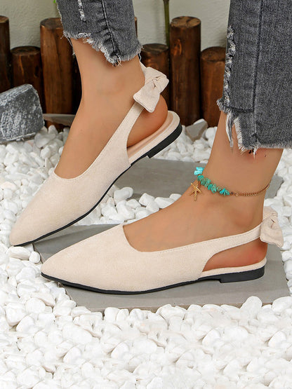 Closed Toe Pointed-Toe Slip-On Flats