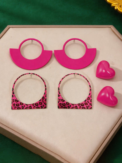 Solid Color Geometric Drop Earrings
