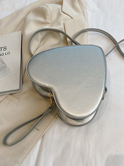 Heart Shape Split-Joint Zipper Bags Crossbody Bags Handbags