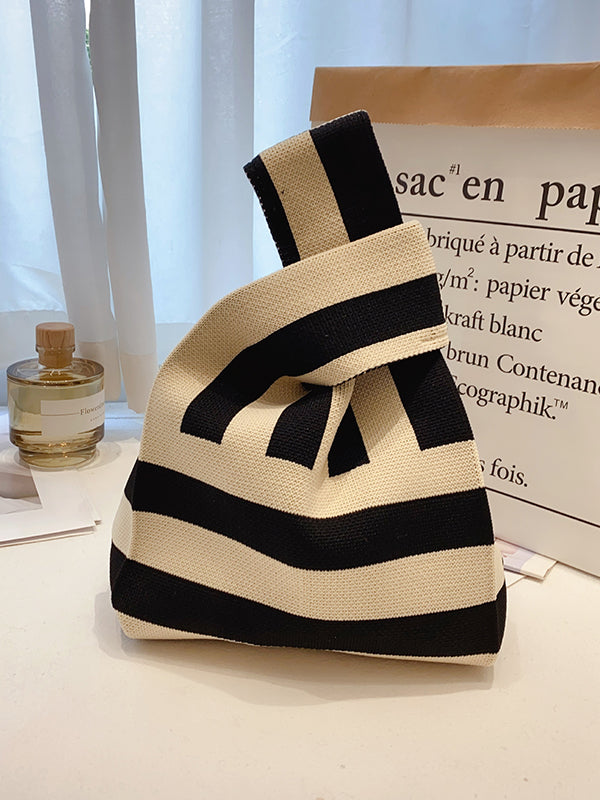 Stricken Schachbrett Zebra-Streifen Gestreifte Taschen Accessoires Handtaschen 