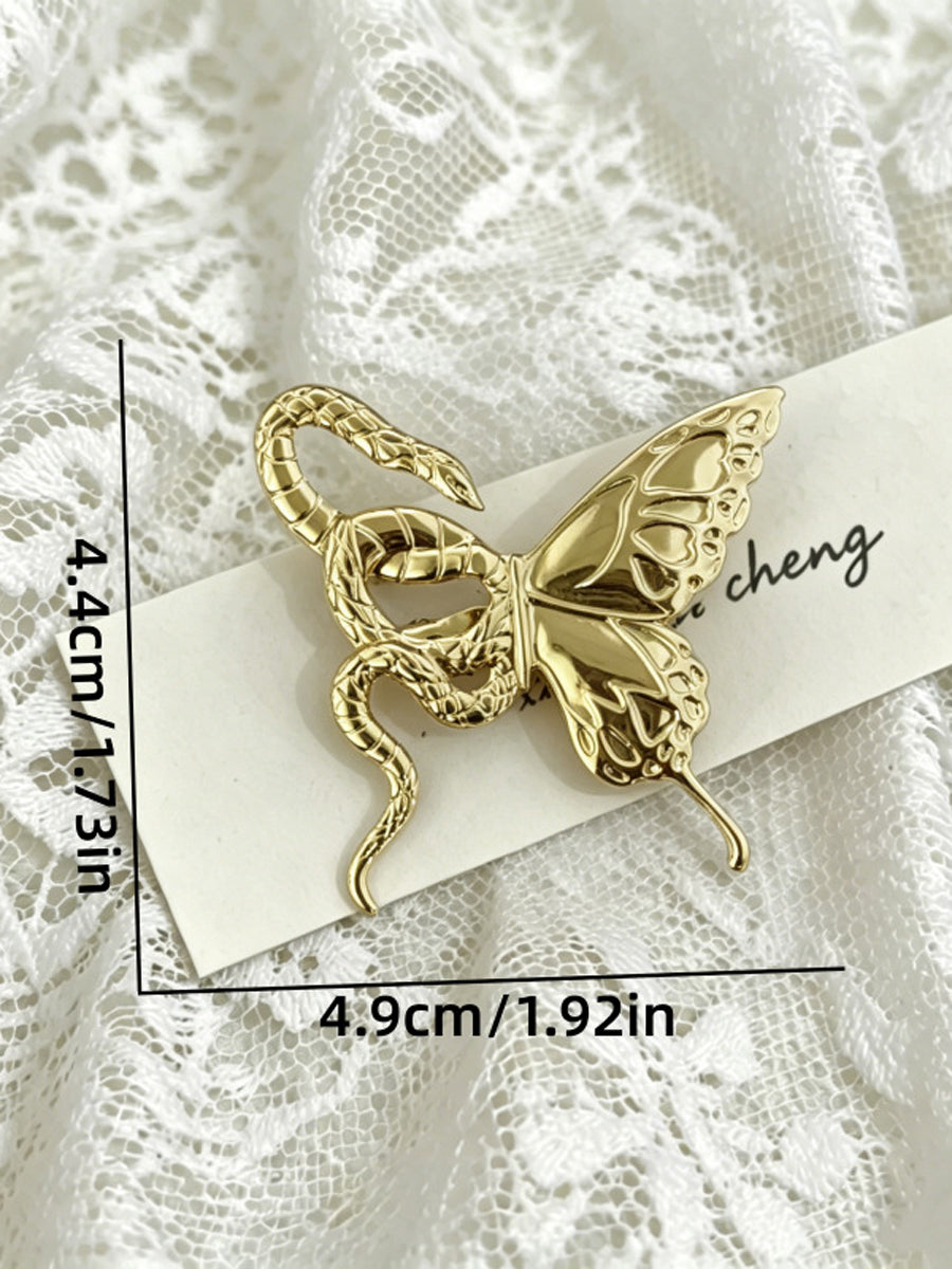 Solid Color Butterfly Shape Brooch Accessories