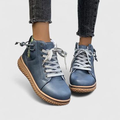 Beatrice | Women's Lace Up Blue Ankle Boots