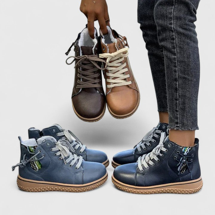 Beatrice | Women's Lace Up Blue Ankle Boots