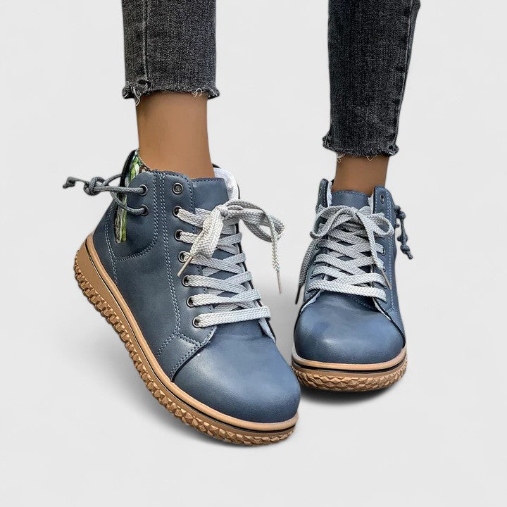 Beatrice | Women's Lace Up Blue Ankle Boots