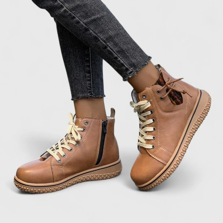 Beatrice | Women's Lace Up Blue Ankle Boots