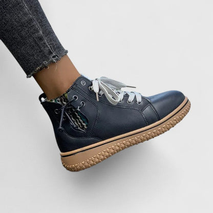 Beatrice | Women's Lace Up Blue Ankle Boots