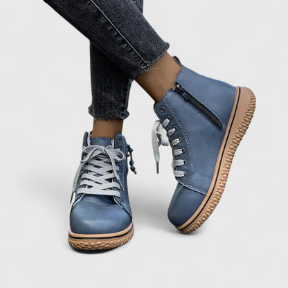 Beatrice | Women's Lace Up Blue Ankle Boots