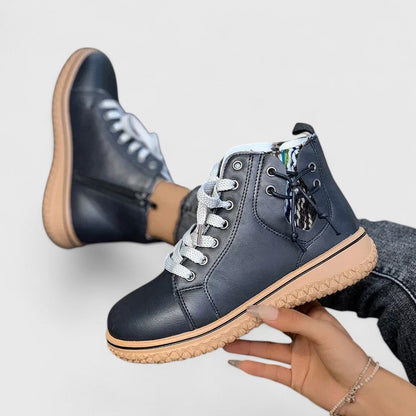 Beatrice | Women's Lace Up Blue Ankle Boots