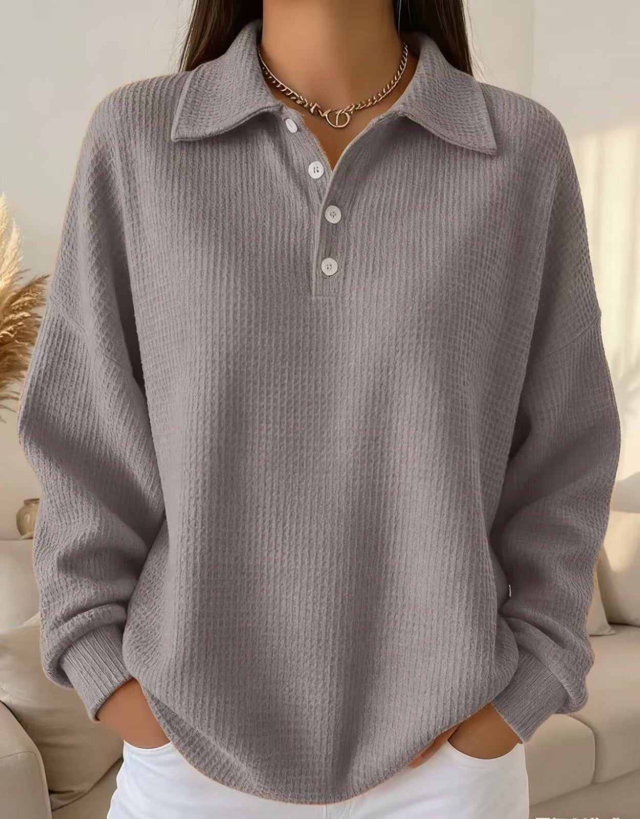 Sky™ | Textured Polo Sweater