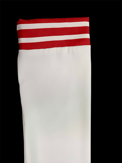 Robe longue moulante à manches longues et col en V profond, couleur contrastée, plissée et élastique 