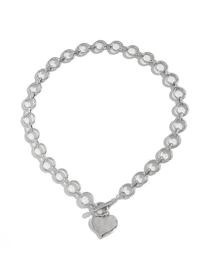 Normcore Chains Geometric Heart Shape Necklaces Accessories