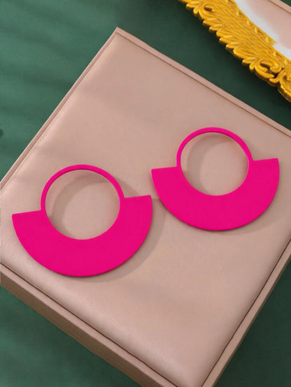 Solid Color Geometric Drop Earrings