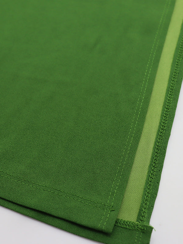 Robe longue ample à col en V et cordon de serrage, couleur unie 