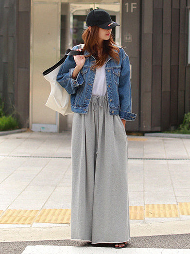 Solid Color Wide Pants Wide Leg Pants Casual Pants Bottoms