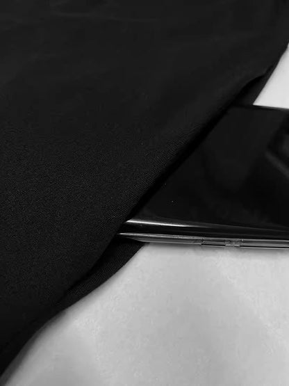 A-Line Long Sleeves Hollow Solid Color Cold Shoulder Mini Dresses