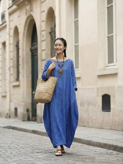 Serena | Women's Oversized Boho Maxi Dress with 3/4 Sleeves