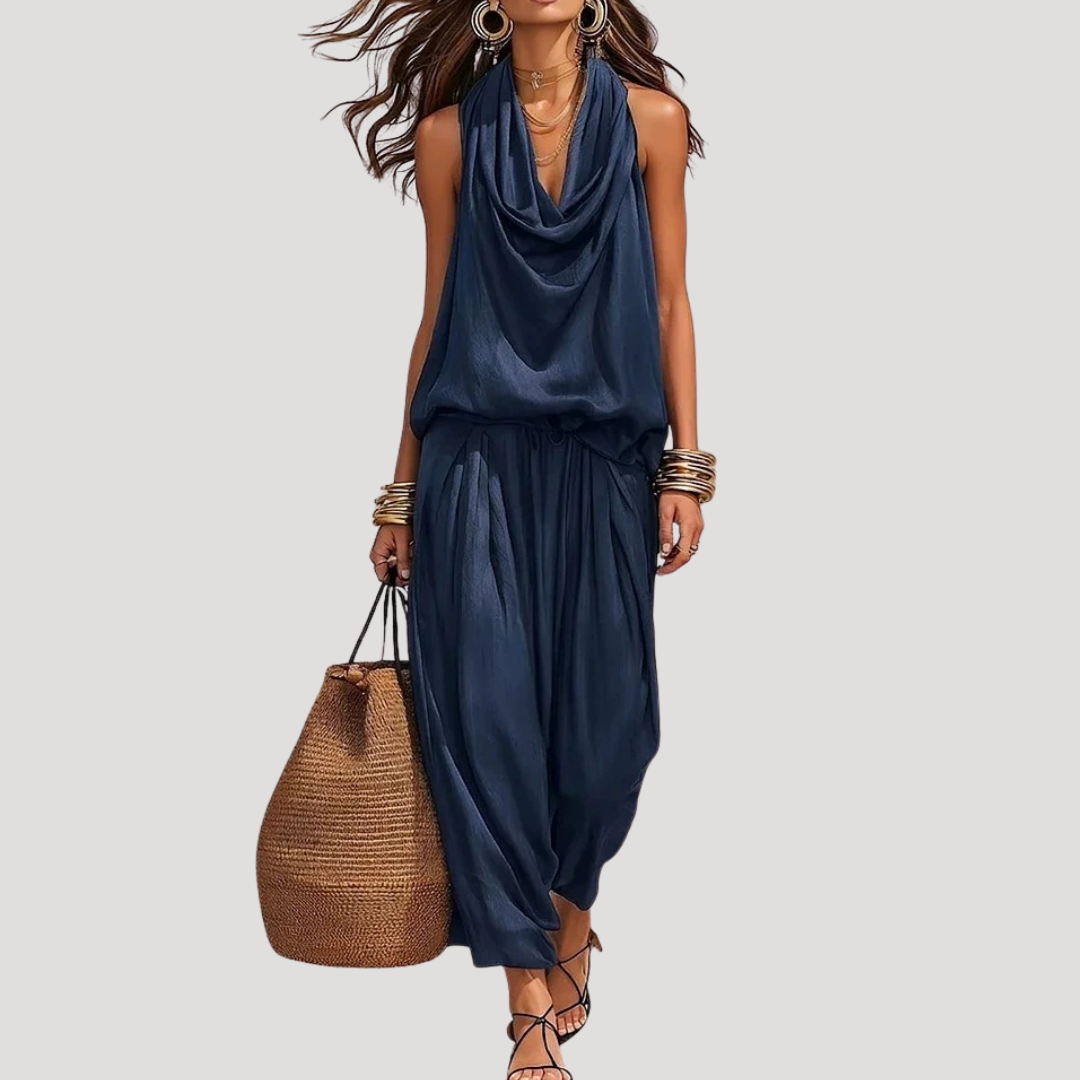 Brielle | Women's Cowl Neck Sleeveless Coordinated Set
