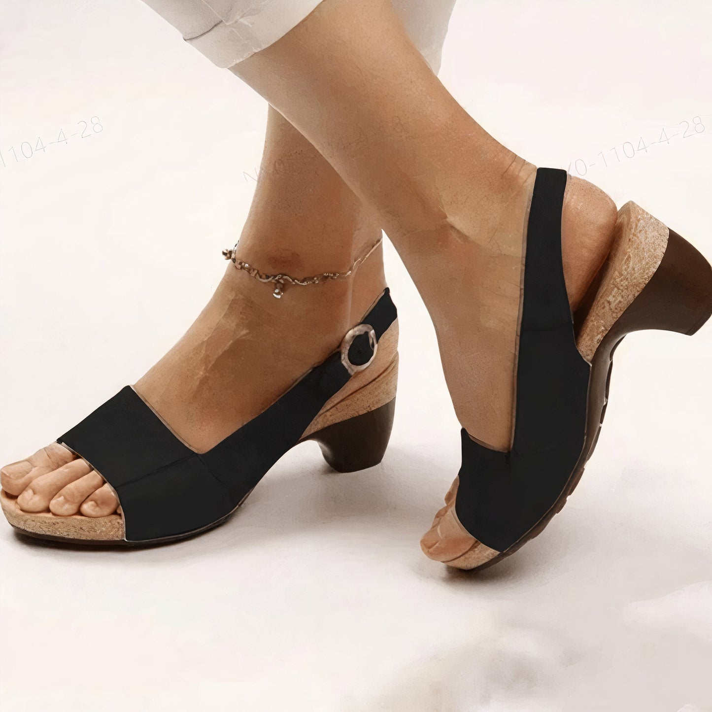Brielle | Women's Open Toe Block Heel Slingback Sandal