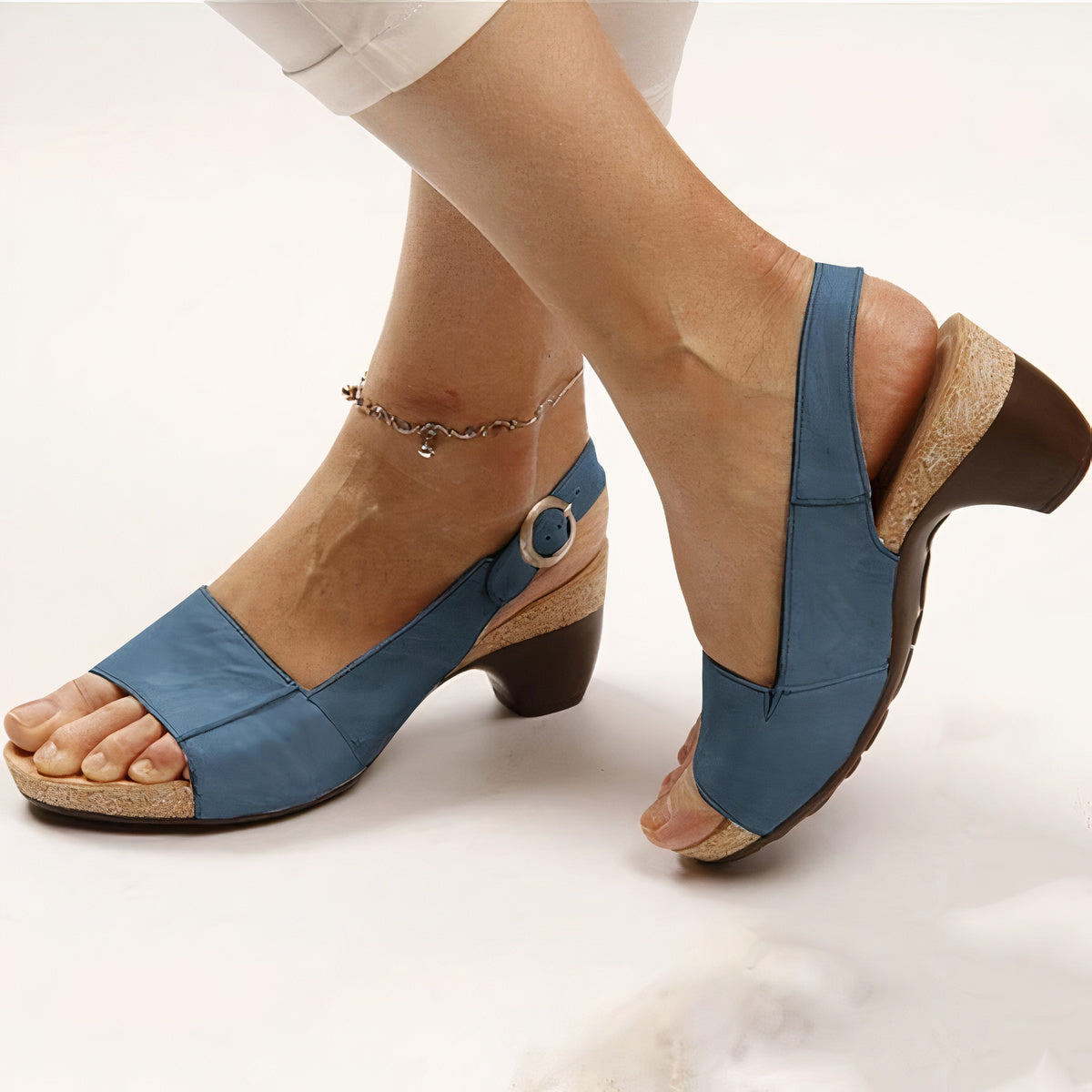 Brielle | Women's Open Toe Block Heel Slingback Sandal