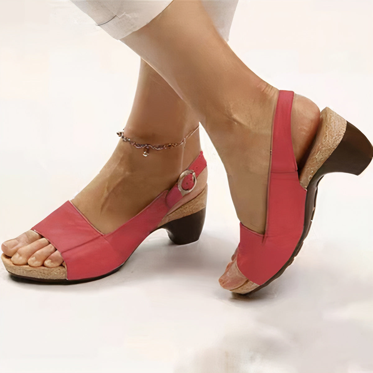 Brielle | Women's Open Toe Block Heel Slingback Sandal