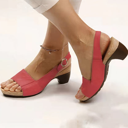 Brielle | Women's Open Toe Block Heel Slingback Sandal