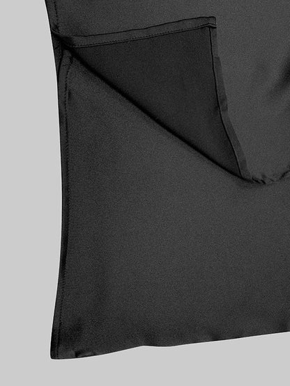 Long Sleeves Loose Solid Color Lapel Collar Maxi Shirt Dresses