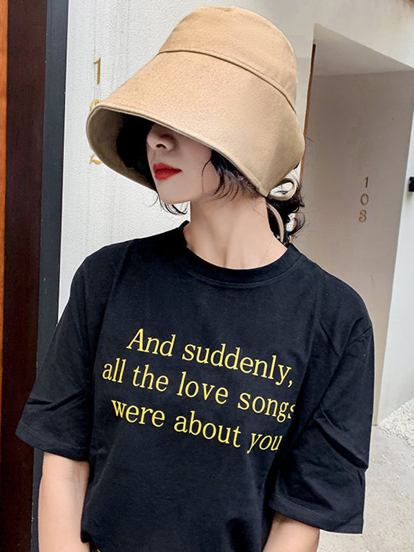 Going Out Solid Color Sun Protection Fisherman Hat