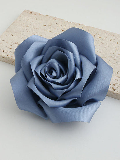 Flower Shape Solid Color Brooch Accessories DEEP BLUE One_size