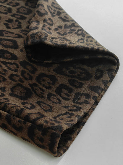 Urban Leopard Patchwork Wide Leg Pants