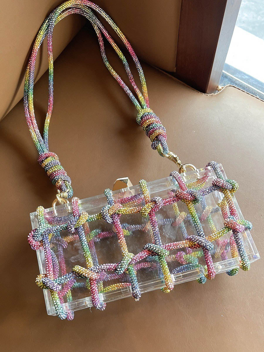 Shiny Geometric Satchels Bags
