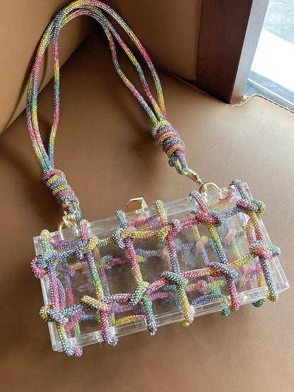 Shiny Geometric Satchels Bags
