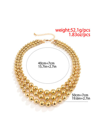 Collier géométrique multicouche original et cool punk 