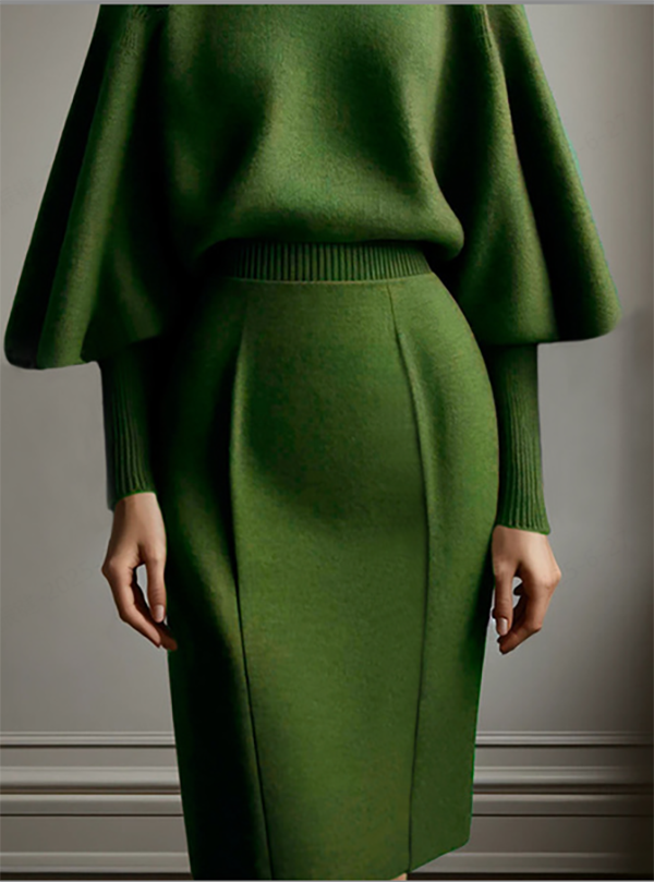 Bodycon-Röcke mit hoher Taille und einfarbigen Unterteilen 