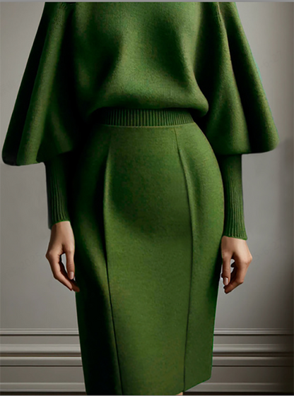 Bodycon-Röcke mit hoher Taille und einfarbigen Unterteilen 