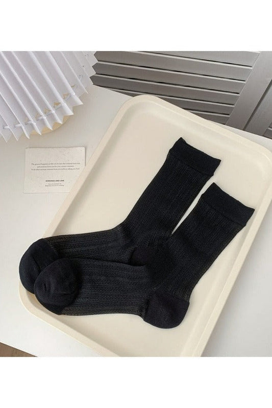 Candy Color Sheer Crew Socks