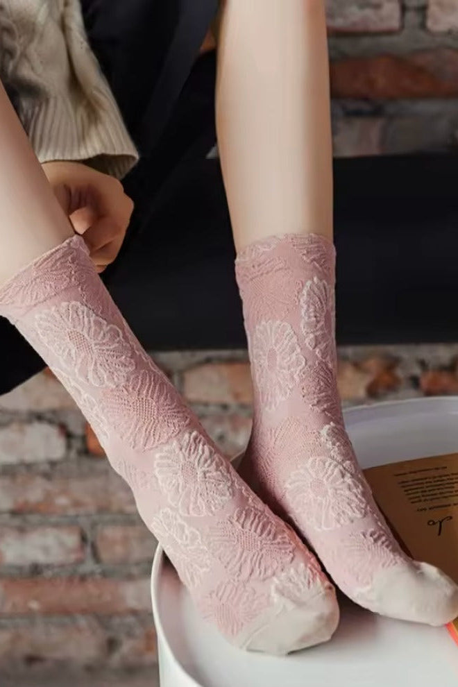 Bouquet Flower Crew Sock