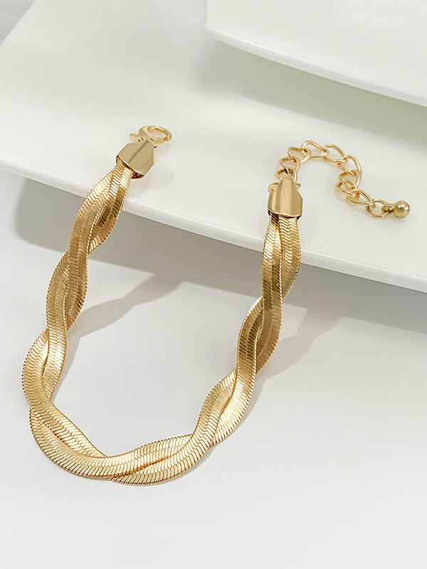 Statement Solid Color Geometric Alloy Bracelet Accessories