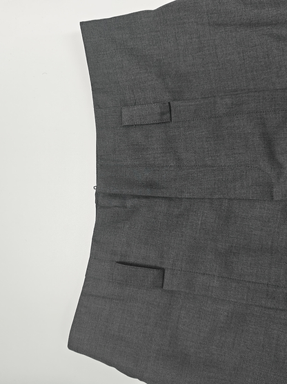 Loose Wide Pants High-Waisted Pleated Split-Front Pants Trousers