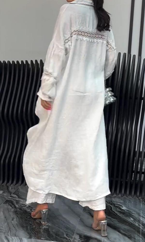 Irregular Hem Long Sleeve Top and Pants Set