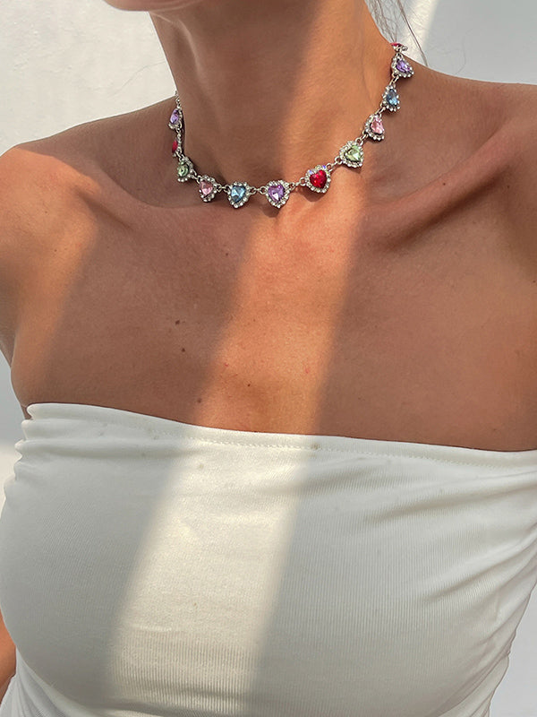 Geometric Heart Shape Necklaces Accessories