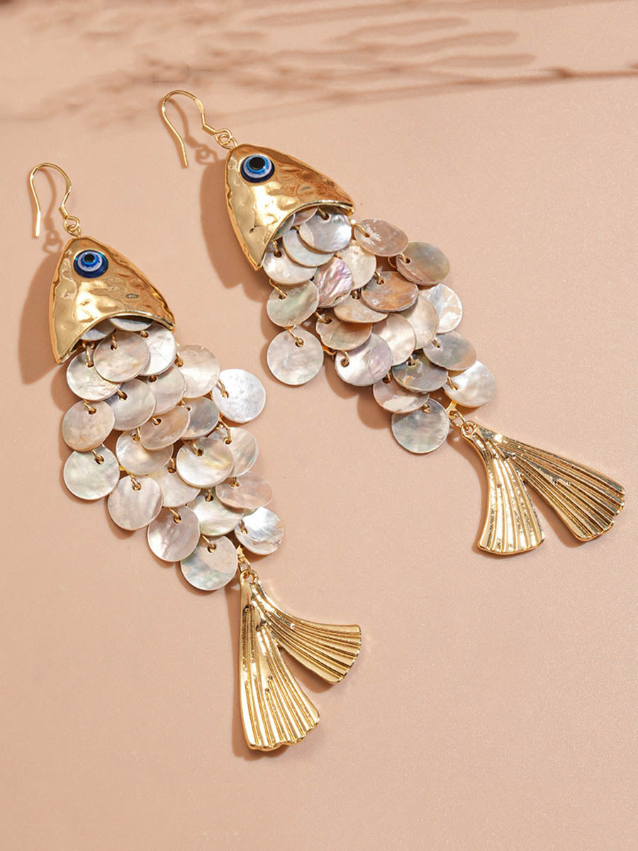 Animal Shape Tasseled Drop Earrings