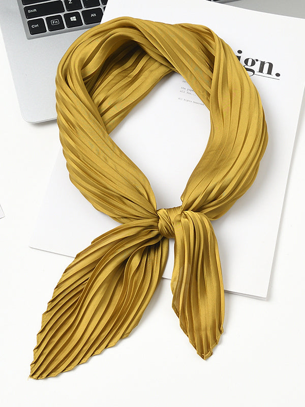 Pleated Solid Color Shawl&Scarf