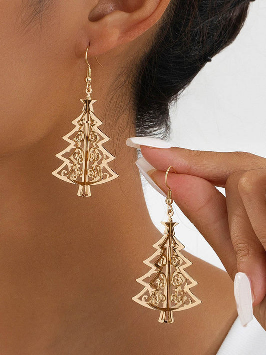Geometric Tree Shape Earrings Accessories