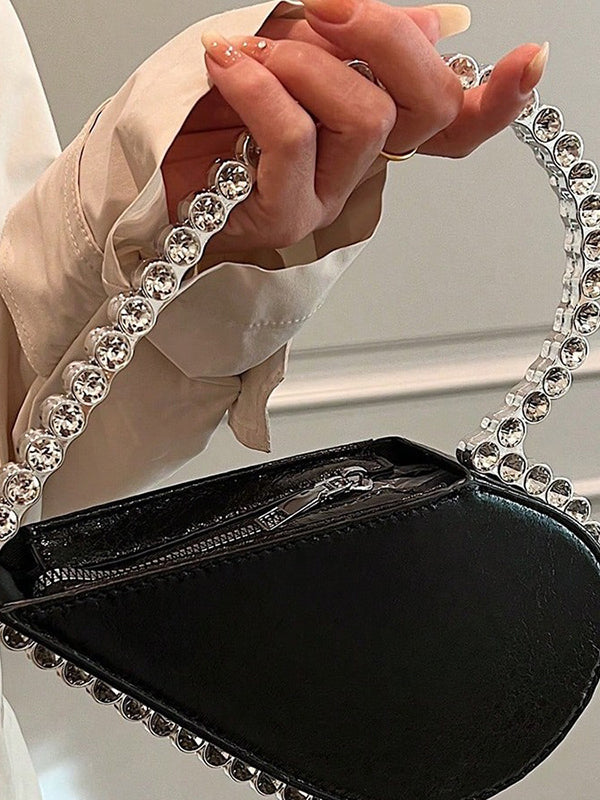 Heart Shape Shiny Split-Joint Bags Bags Accessories Handbags