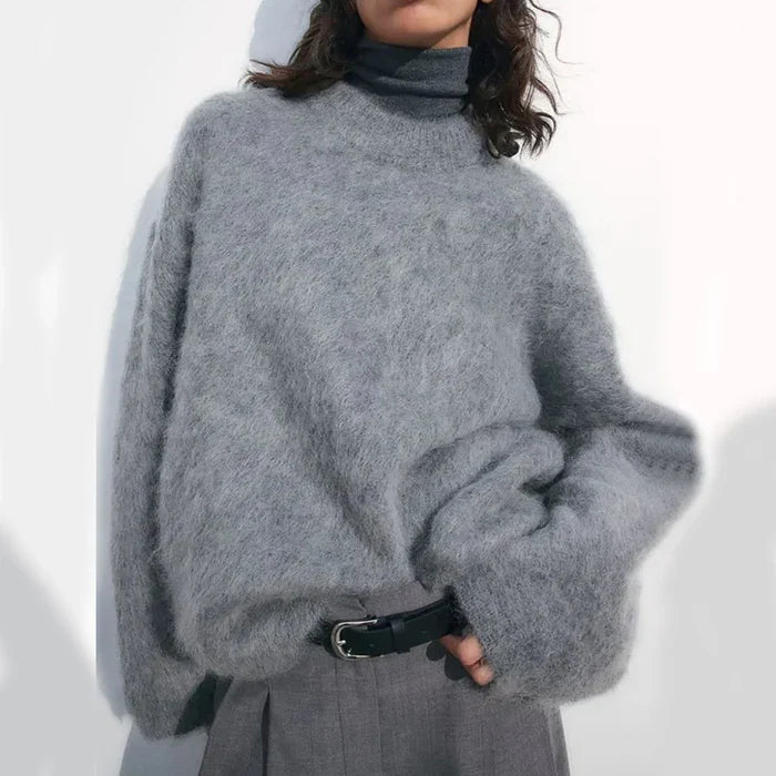 Women Casual Fuzzy Sweater | Pullover | Loose Knitted Sweater | Vintage Streetwear | Long Sleeve | Warm
