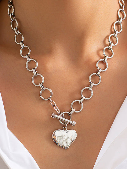 Normcore Chains Geometric Heart Shape Necklaces Accessories