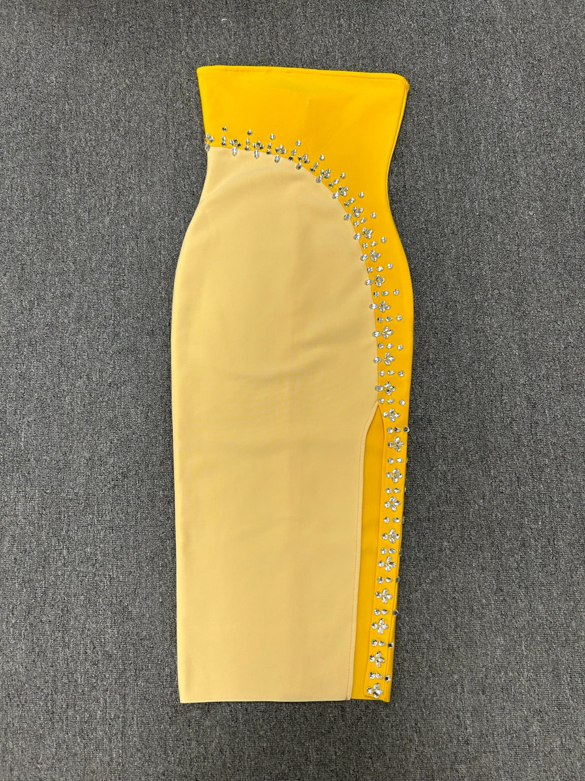 SKYLAR Strapless Crystals Bandage Dress